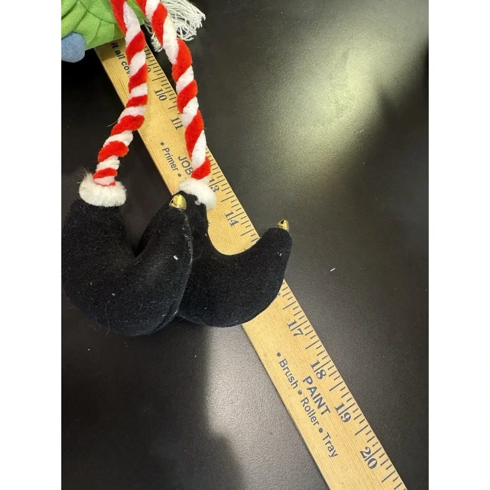 Snowman Shelf Sitter Painted Canvas Chanel Twist Christmas‎ Tree Pom Poms